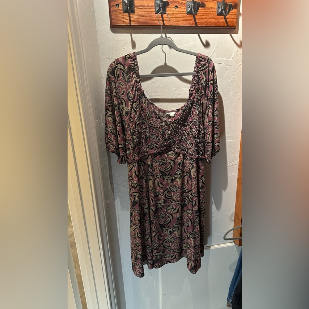 Dress size 18-20W, Cato fashion, pink, black and beige